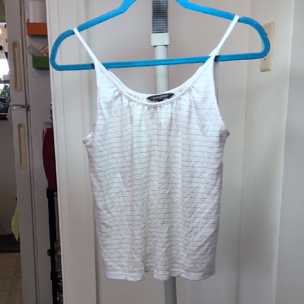 3/$13 BR White/Gold Tank